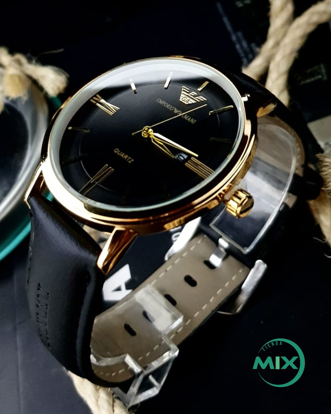 RELOJ ARMANI CUERO