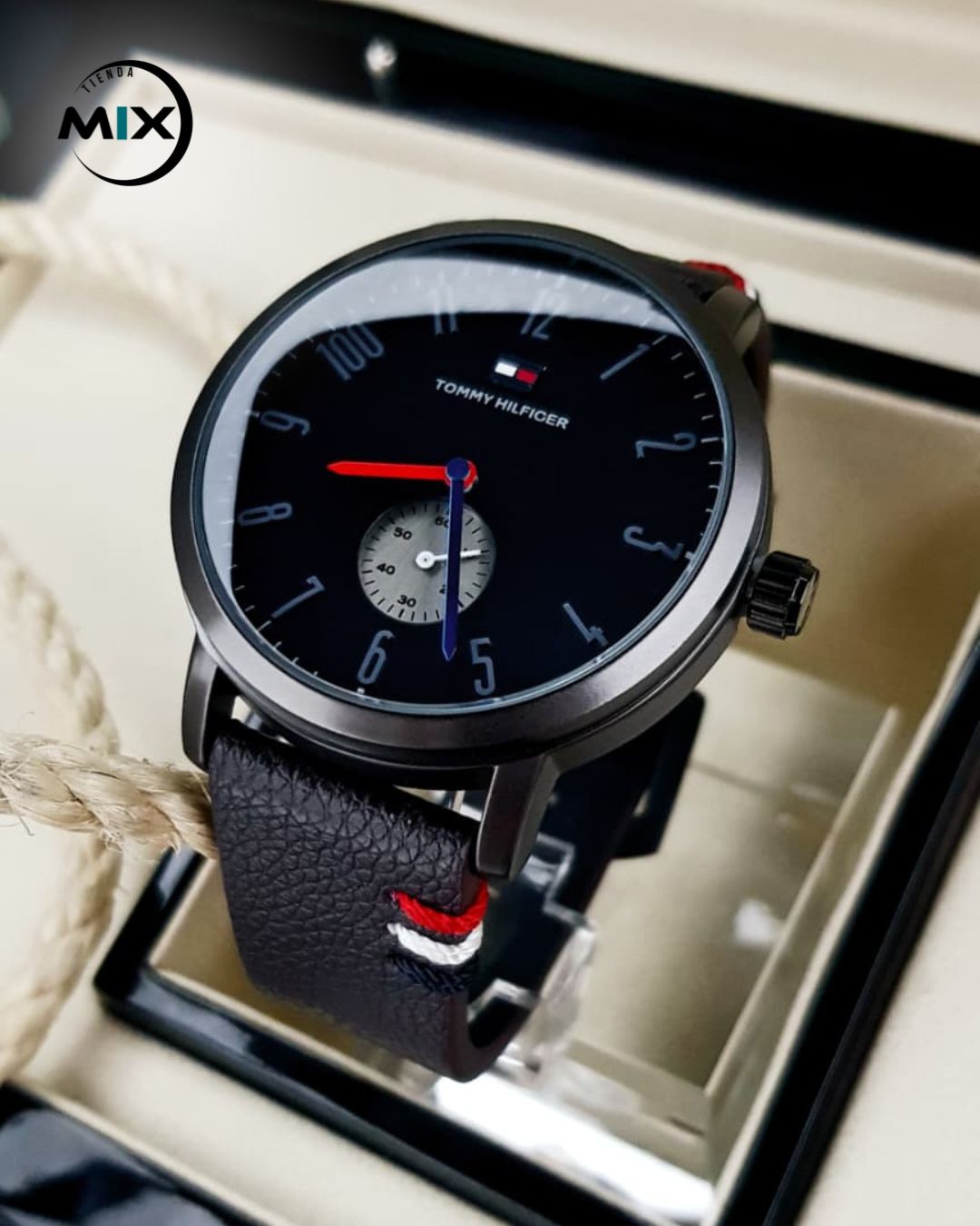 RELOJ TOMMY CUERO