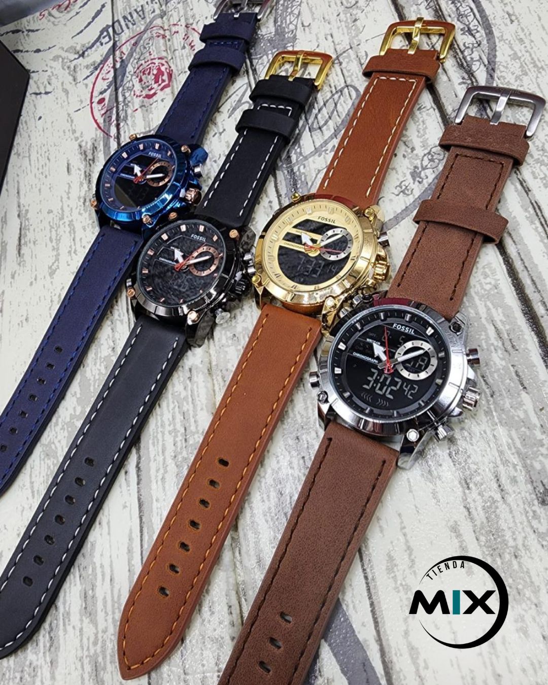 RELOJ FOSSIL KRONIT CUERO