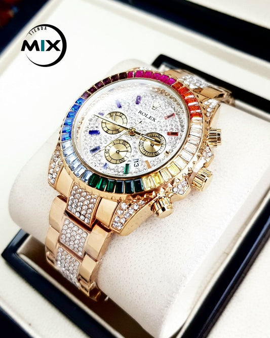 RELOJ ROLEX CUBANO RAINBOW